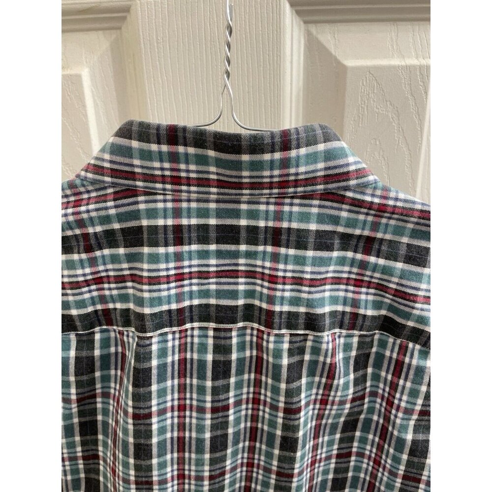 Untuckit Tarcento Mens XL Slim Wf Shirt Long Sleeve Blue/Green Plaid Button Up - Picture 8 of 10